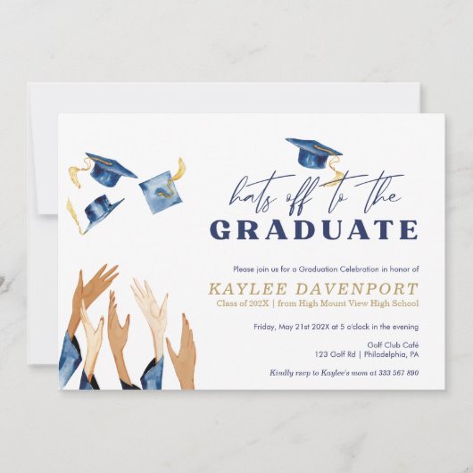 Abschluss Hats von Aquarellmützen (Vorderseite)