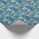 Abschluss Heart Pearls Blume Geschenkpapier (Ecke)