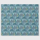 Abschluss Heart Pearls Blume Geschenkpapier (Flach)