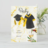 Abschluss Herzlichen Glückwunsch Akademischer Hut Einladung (Stehend Vorderseite)