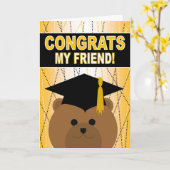 Abschluss Herzlichen Glückwunsch an die Freunde Karte (Gelbe Blume)