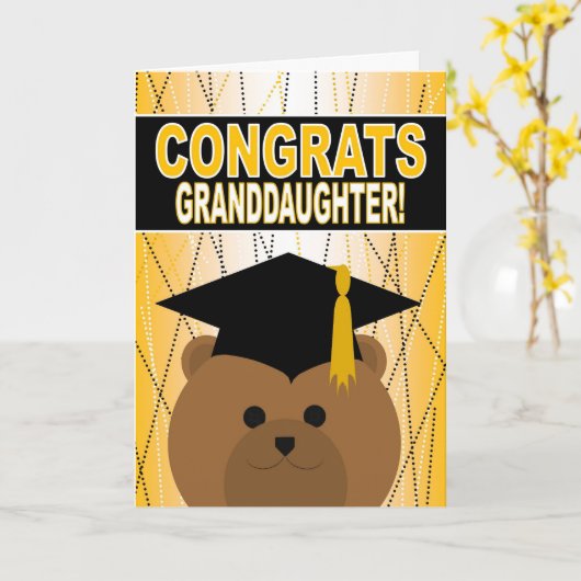 Abschluss Herzlichen Glückwunsch an die Großtochte Karte (Gelbe Blume)