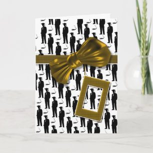 Abschluss herzlichen Glückwunsch an Männer Karte