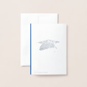 Abschluss Herzlichen Glückwunsch auf Französisch - Folienkarte (Rückseite mit Umschlag)