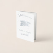 Abschluss Herzlichen Glückwunsch auf Französisch - Folienkarte (Vorderseite)