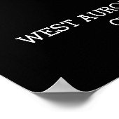 Abschluss Herzlichen Glückwunsch Black Modern 3 Fo Poster (Ecke)