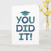 Abschluss herzlichen Glückwunsch, dass Sie es aqua Karte (Gelbe Blume)