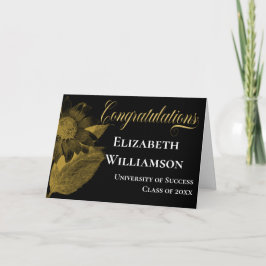 Abschluss Herzlichen Glückwunsch Elegant Floral Karte