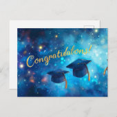 Abschluss Herzlichen Glückwunsch Festtage Postkart Feiertagspostkarte (Vorne/Hinten)