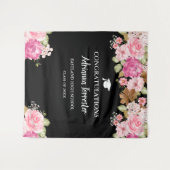 Abschluss Herzlichen Glückwunsch Foto Stand Hinter Wandteppich (Vorderseite (Horizontal))