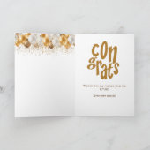 Abschluss Herzlichen Glückwunsch Gold Balloon Karte (Innenseite)