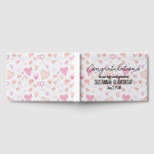 Abschluss Herzlichen Glückwunsch Herzmuster Custom Gästebuch (Voll)