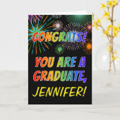 Abschluss Herzlichen Glückwunsch + Individuelle Na Karte (Gelbe Blume)