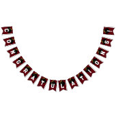 Abschluss Herzlichen Glückwunsch Maroon Wimpelkette (Alle)