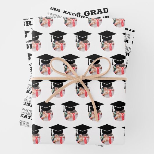 Abschluss Herzlichen Glückwunsch Packpapier Blätte Geschenkpapier Set (Beispiel)