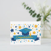 Abschluss Herzlichen Glückwunsch Postkarte (Stehend Vorderseite)