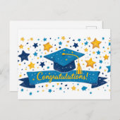 Abschluss Herzlichen Glückwunsch Postkarte (Vorne/Hinten)