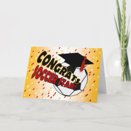 Abschluss Herzlichen Glückwunsch zu einem Fußballs Karte