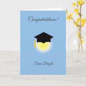 Abschluss Herzlichen Glückwunsch zu Light Blue Car Karte (Gelbe Blume)