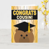 Abschluss Herzlichen Glückwunsch zum Cousin Karte (Gelbe Blume)