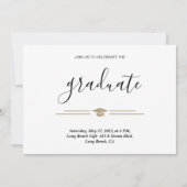 Abschluss High School Foto Party Ankündigung (Rückseite)