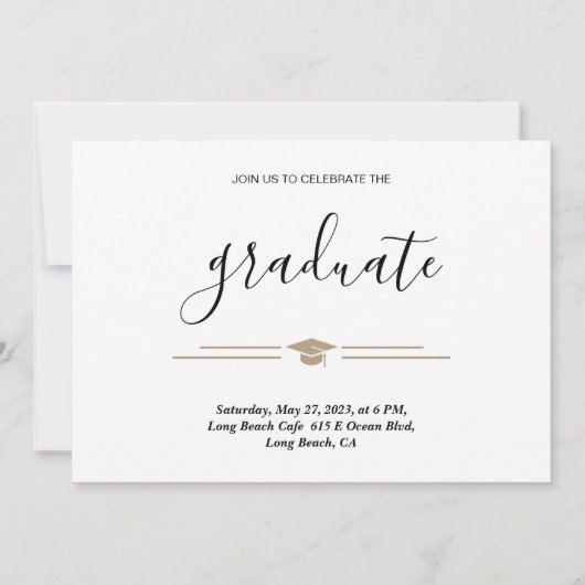 Abschluss High School Foto Party Ankündigung (Rückseite)