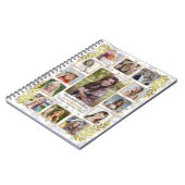 Abschluss High School FotoCollage | Goldmarmor Notizblock (Linke Seite)