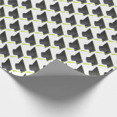 Abschluss High School, Uni Black Cap Muster Geschenkpapier (Ecke)