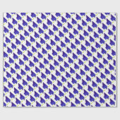 Abschluss High School, Uni Blue Cap Muster Geschenkpapier (Flach)