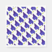 Abschluss High School, Uni Blue Cap Muster Serviette (Vorderseite)