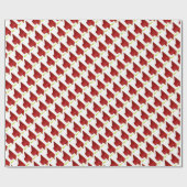 Abschluss High School, Uni Red Cap Muster Geschenkpapier (Flach)