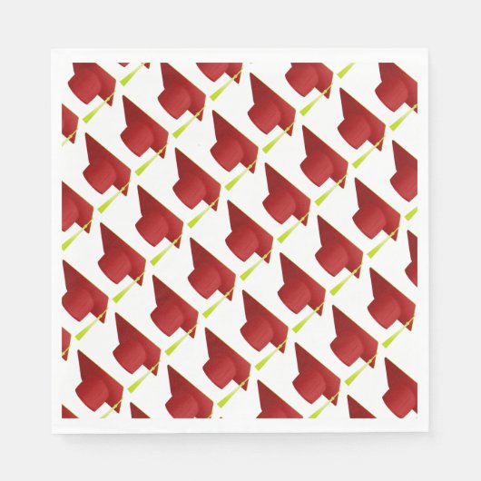 Abschluss High School, Uni Red Cap Muster Serviette (Vorderseite)