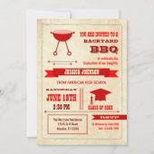 Abschluss-Hinterhof GRILLEN Einladung (Vorderseite)