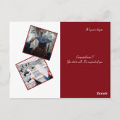 Abschluss-Hochschul-Gratulations-Postkarte Postkarte (Rückseite)