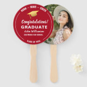Abschluss Honk Wave Gold Grad Cap Custom Foto Fächer (Vorne und Hinten)