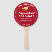 Abschluss Honk Wave Gold Grad Cap Custom Foto Fächer (Vorderseite)