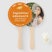 Abschluss Honk Wave Gold Grad Cap Custom Foto Fächer (Vorne und Hinten)