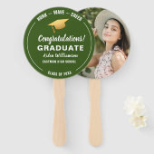 Abschluss Honk Wave Gold Grad Cap Custom Foto Fächer (Vorne und Hinten)