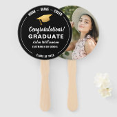 Abschluss Honk Wave Gold Grad Cap Custom Foto Fächer (Vorne und Hinten)