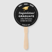 Abschluss Honk Wave Gold Grad Cap Custom Foto Fächer (Vorderseite)