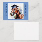 Abschluss Horse Illustration Mitteilungskarte (Vorne/Hinten)
