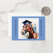 Abschluss Horse Illustration Mitteilungskarte (Vorderseite/Rückseite Beispiel)