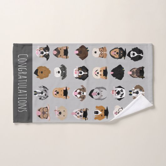 Abschluss Hund-Gesicht Badhandtuch Set (Handtuch)