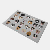 Abschluss Hund-Gesicht Fußmatte (Schrägansicht)