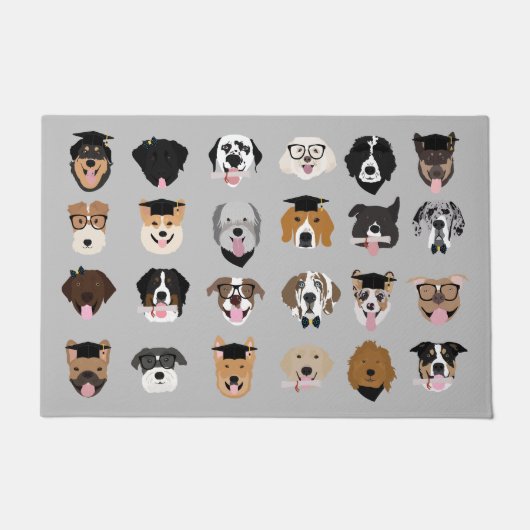 Abschluss Hund-Gesicht Fußmatte (Vorderseite)