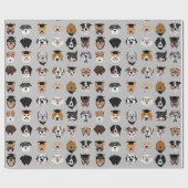 Abschluss Hund-Gesicht Geschenkpapier (Flach)