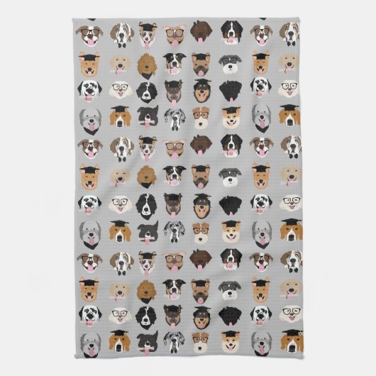 Abschluss Hund-Gesicht Geschirrtuch (Vertikal)