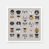 Abschluss Hund-Gesicht Serviette (Vorderseite)