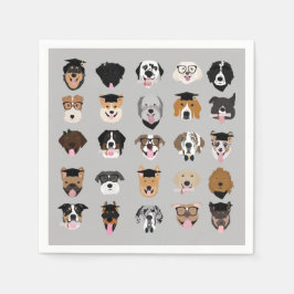 Abschluss Hund-Gesicht Serviette