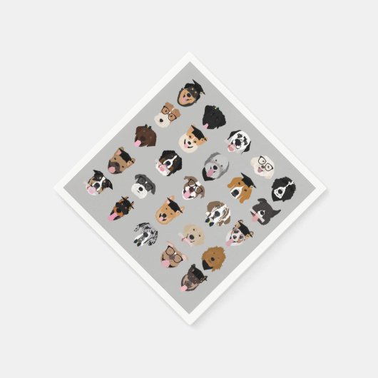 Abschluss Hund-Gesicht Serviette (Ecke)